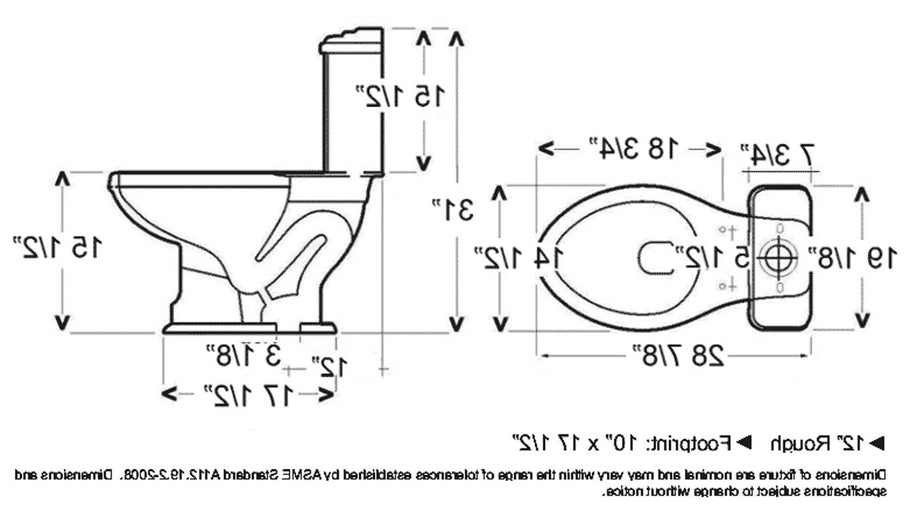 Lovable Toilet Rough In Dimensions