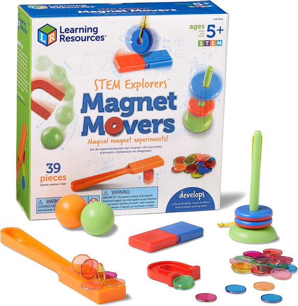 Learning Resources STEM Explorers -Ages 5+,39 Pieces, Magnet Movers, Critical Thinking Skills, STEM Certified Toys, Magnets Kids,Magnet Set,Back to School Gifts,Teacher Supplies $9.50