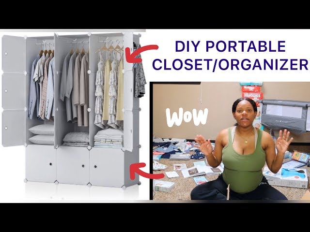 Today I built a Portable Baby Closet ! I am getting ready for bundle of joy who arrives in 5 weeks and he needed a closet in his nursery
