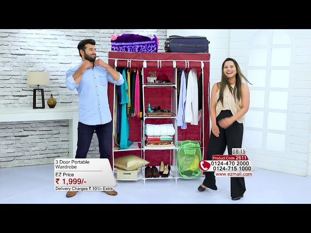 Stuck in a messy room? Clean up that space by installing the all-new 3-door foldable wardrobe by GTC