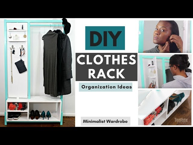 Small closet or no closet space this is the perfect DIY storage solution for you