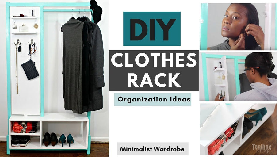 Small closet or no closet space this is the perfect DIY storage solution for you