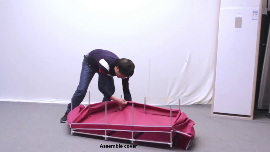 How to assemble Greenbelt GBSU001 Portable Clothes Closet Fabric Wardrobe.