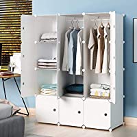 Aeitc 12 Cubes Portable Wardrobe Closet Storage Organizer with Doors only $44.99