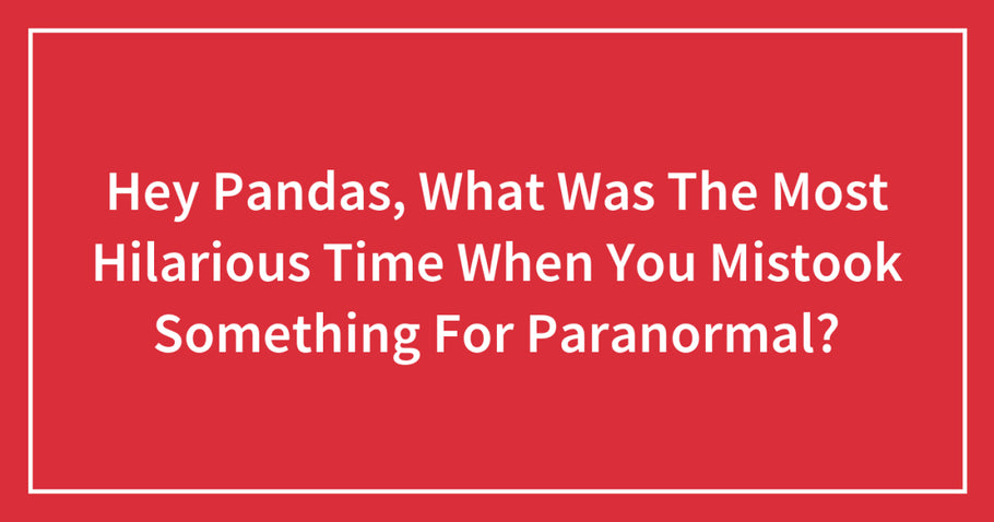 Hey Pandas, What Was The Most Hilarious Time When You Mistook Something For Paranormal?