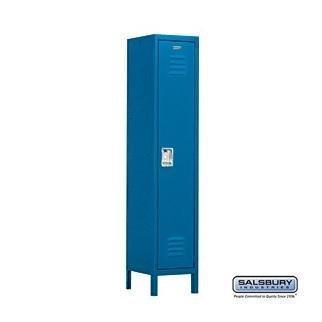 Order now salsbury industries assembled 1 tier extra wide standard metal locker with one wide storage unit 6 feet high by 15 inch deep blue