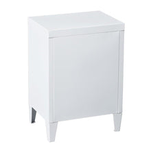 Load image into Gallery viewer, Heavy duty houseinbox metal locker organizer side end table office file storage 2 shelves detachable 4 legs size 15 9 x 12 x 22 6 white