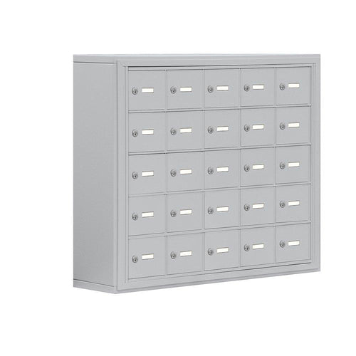 Latest salsbury industries aluminum 5 door high surface mounted cell phone storage locker unit with 25 a size doors and master keyed locks