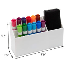 Load image into Gallery viewer, Online shopping the most sturdy hanging organizer with powerful suction cups and 3 compartments for storage for your locker whiteboard fridge and office accessories