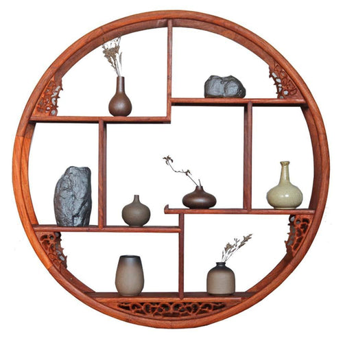 Selection floating shelf wooden circle floating shelf wall unit with shelving storage display locker wall mounted retro antique shelf home decor
