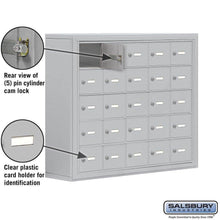 Load image into Gallery viewer, Online shopping salsbury industries aluminum 5 door high surface mounted cell phone storage locker unit with 25 a size doors and master keyed locks