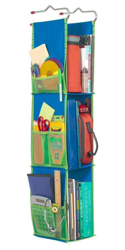 Top rated lockerworks 3 shelf hanging locker organizer 22 38 inches tall side pockets suspends from hooks shelf or closet rod royal blue green