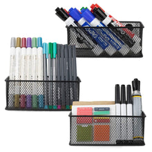 Load image into Gallery viewer, Best seller  workablez magnetic locker organizer set of 3 mesh pencil holder baskets with extra strong magnets perfect marker and pen storage holds securely your whiteboard and locker accessories