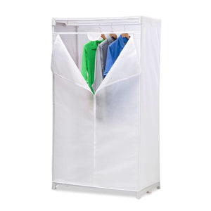 36-inch White Portable Closet Clothes Organizer Wardrobe