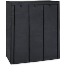 Load image into Gallery viewer, 9-Shelf Portable Fabric Closet w/ Cover and Adjustable Rods - Black