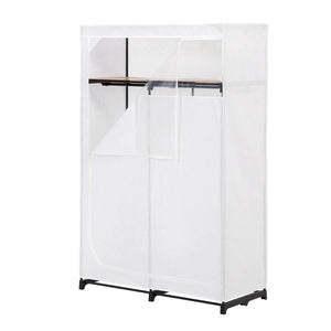 46-inch White Portable Closet Clothes Organizer Wardrobe