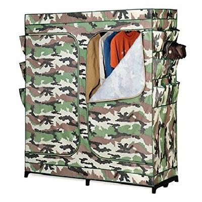 60-inch Camo Portable Closet Clothes Organizer Wardrobe