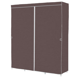 60" Non-woven Fabric Wardrobe Storage Portable Clothes Closet-Brown