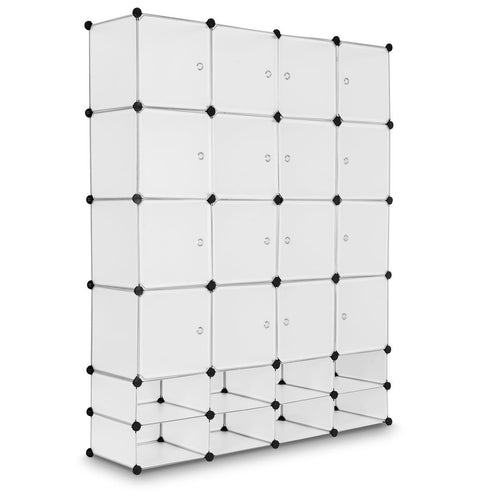 16+8 Cubes Portable Clothes Closet Storage Cabinet