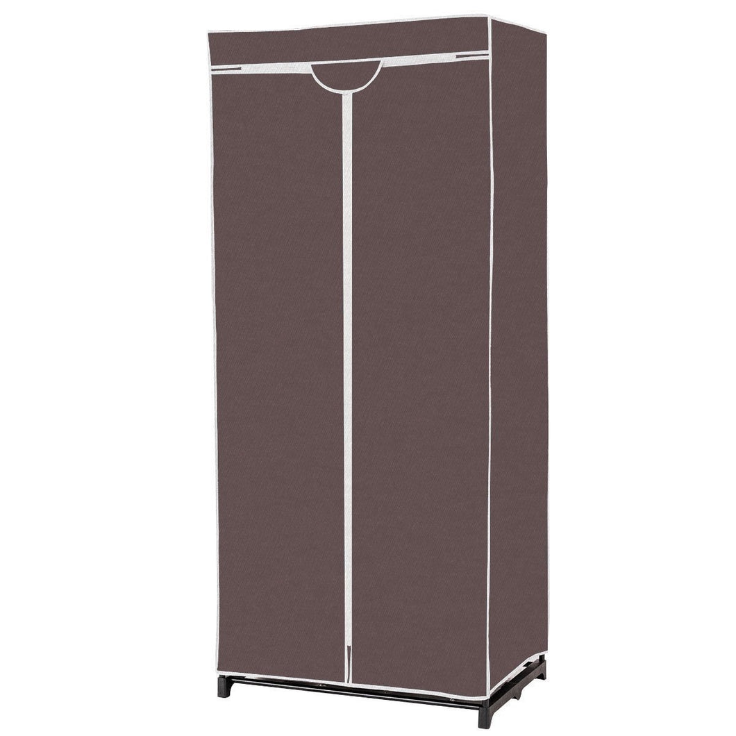 Non-woven Fabric Wardrobe Storage Portable Clothes Closet-Brown